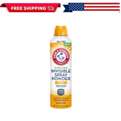 Arm & Hammer Body Deodorant Invisible Spray Powder, 7 oz, Regular Size (1 Pack)