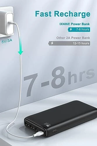 Power Bank 26800mAh Portable Charger, High Capacity Phone Charger Black