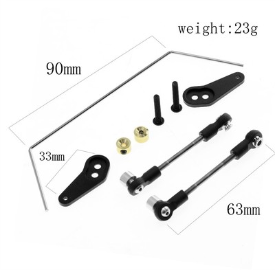 For Tamiya 1/10 2WD BBX-01 BB01 RC Metal Rear Anti Roll Bar Set Modified Parts