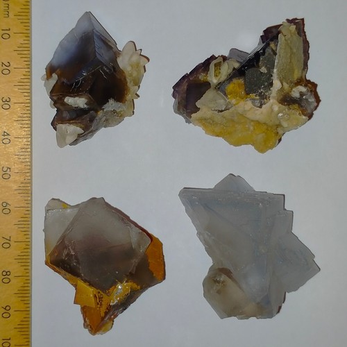 Fluorescent Fluorite crystals purple blue UV reactive specimens parcel lot 673ct - Bild 5 von 7
