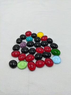 Lot Of (31) 1/2'' Board Game Card Game Glass Bead Counters