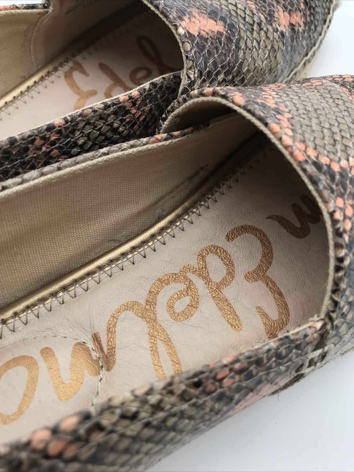 Sam Edelman Leather Snake Print Python Espadrille… - image 15