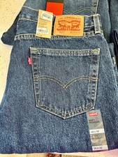 NWT Levi's 505 Regular Fit Stretch Straight Leg Mens 34x32 Jeans FREE SHIPPING