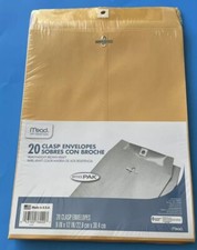 Pkg Of 20 Mead Clasp Envelopes 9x12" Heavy Weight NIP - Made In USA