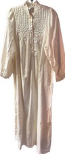 Barbizon Vintage Cuddleskin Cream Color Brushed Satin Princess Nightgown Medium
