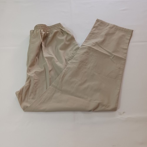 Scrubs Cherokee Workwear Women's Tan/Khaki Elastic Waist Pull On Scrub Pants L - Picture 2 of 18