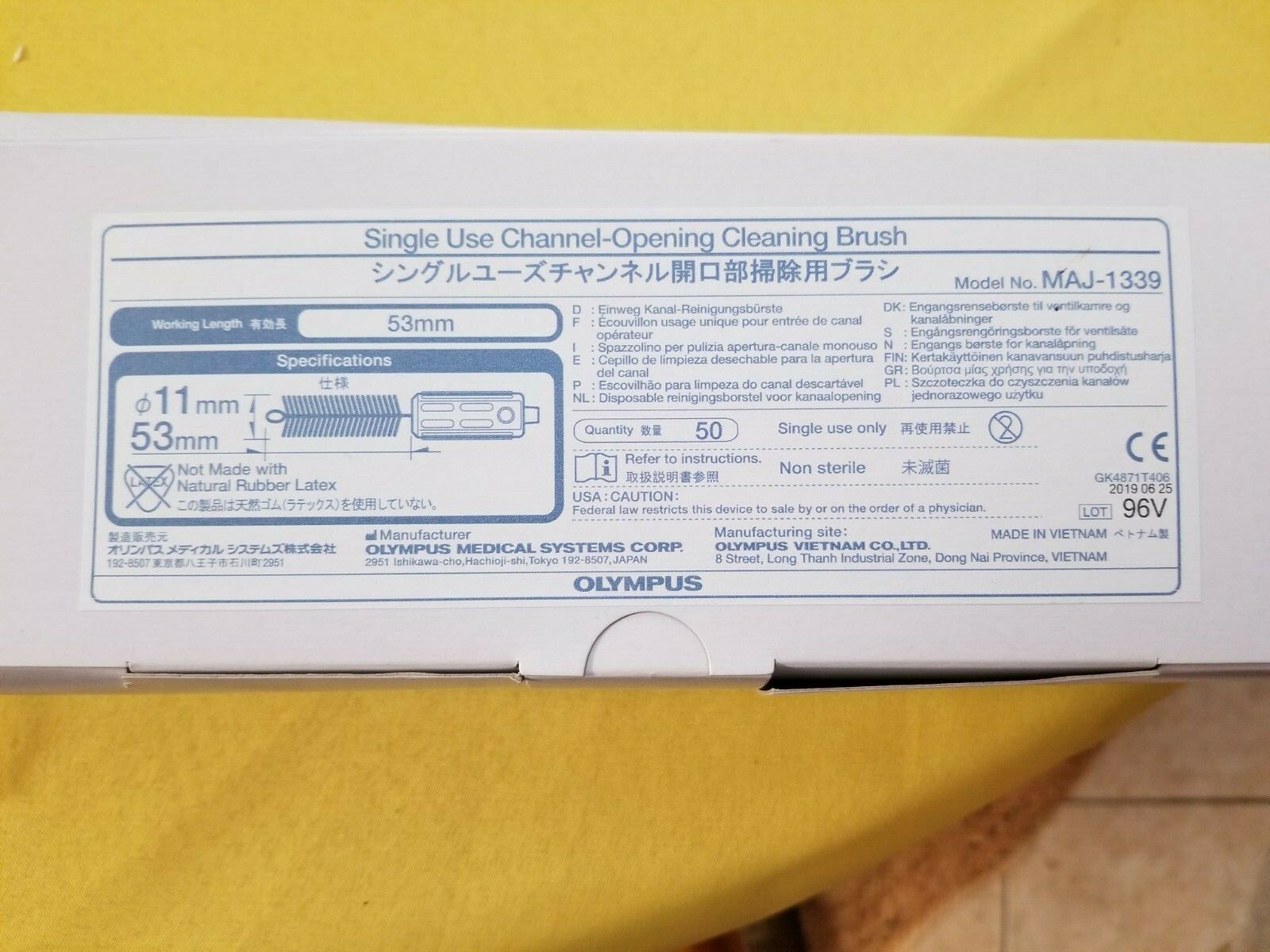 Olympus MAJ1339 single use channel opening cleaning Brush, 50/ box eBay