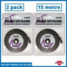 Builders 15m Fiberglass Tape Measure Surveyors Long Reel Roll Measuring Meters