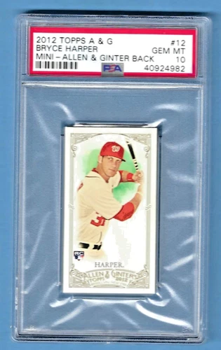 2012 Topps A & G Back Mini Bryce Harper Nationals #12 Rookie PSA 10 #40924982