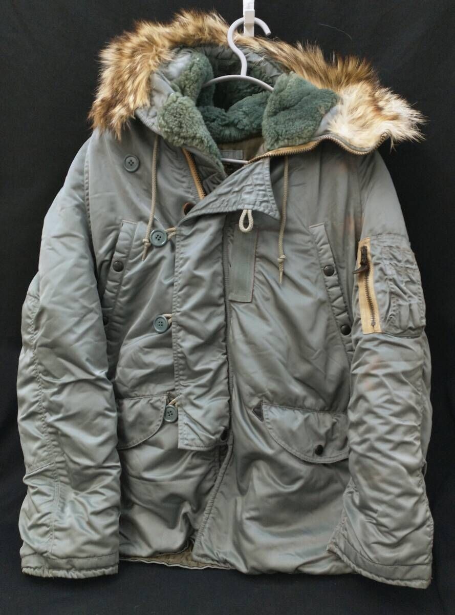 THE REAL McCOY'S N-3B FLIGHT JACKET Men's Size XS Wool Cotton