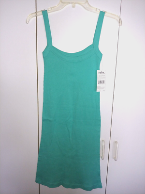CARNIVAL LADIES GREEN RIBBED TANK DRESS-S-100% COTTON-NWT-CUTE/COMFY CARNIVAL LADIES GREEN RIBBED TANK DRESS-S-100% COTTON-NWT-CUTE/COMFY
