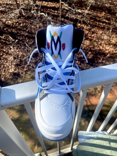 Adidas Dikembe Mutombo White Blue Black SZ 11 ⚪️🔵⚫️🟢🟡🔴🛡️🔥🔥🔥🔥🔥 - Picture 6 of 12