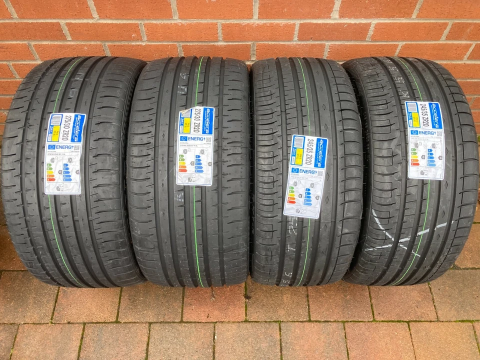 4 X 20" ACCELERA TYRES 2 X 275/30ZR20 + 2 X 245/35ZR20 XL EXTRA LOAD