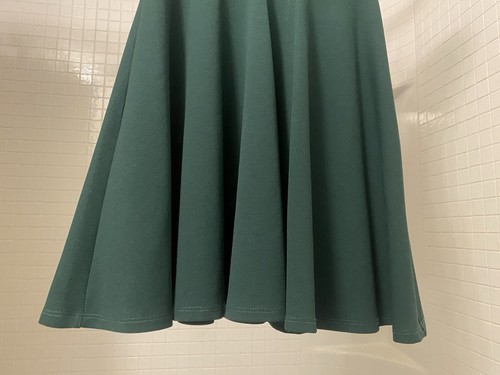 RARE EDITIONS Cap Sleeve Lace Bodice Skater Dress Girls 7 Hunter Green - Picture 4 of 11