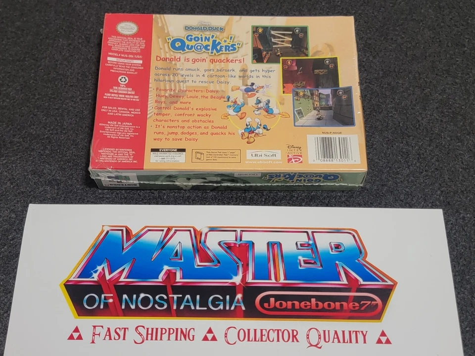 N64 Nintendo 64 DONALD DUCK GOIN' QUACKERS 64 New Sealed Game VGA Wata Complete - Image 2 of 4