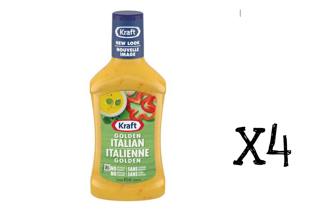 4x Kraft Golden Italian Salad Dressing 425ml CANADA FRESH eBay