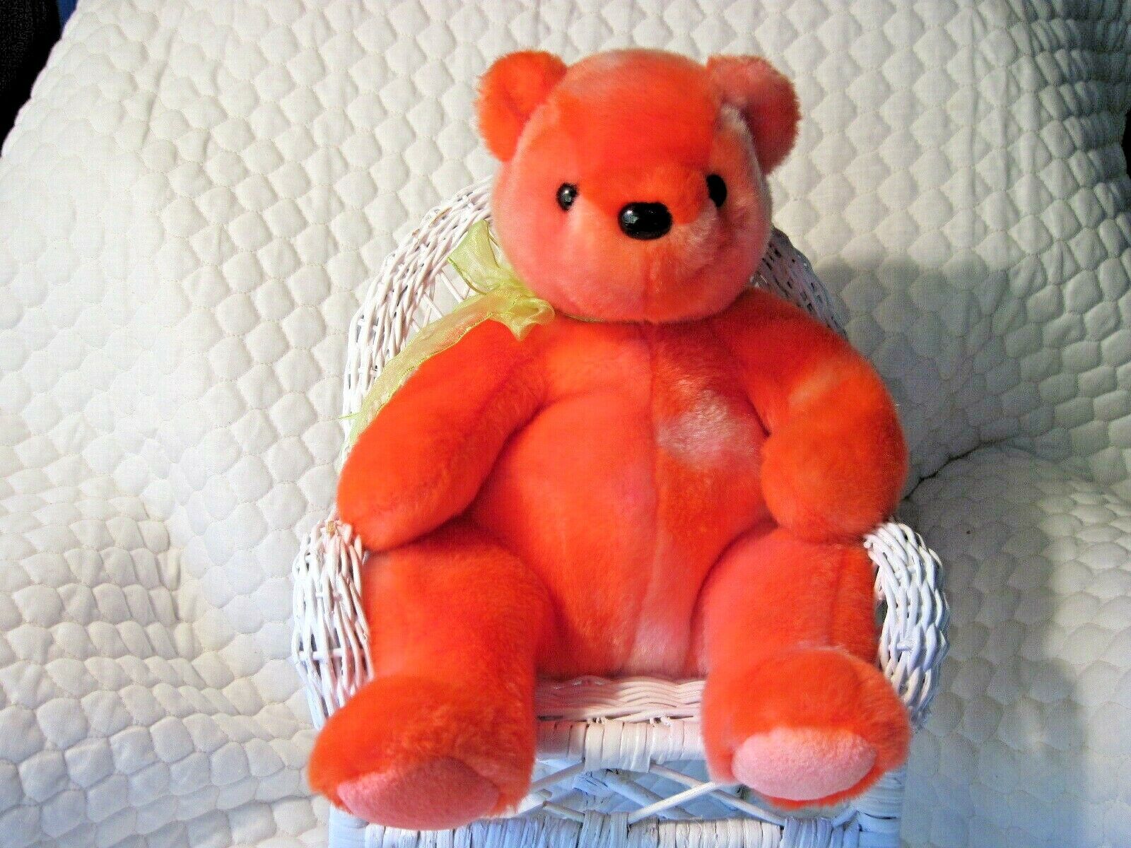 Ty Beanie Buddy Tangerine Bear Orange Plush 13" Soft Toy Stuffed Animal 2001