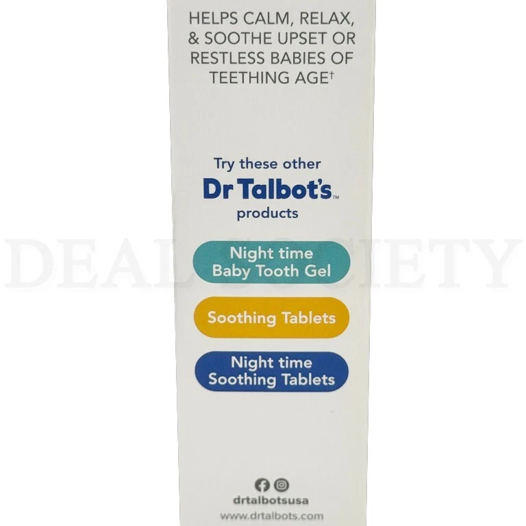 Dr. Talbot's Naturally Inspired Baby Tooth Gel for Sore Gums 0.53oz Lot of 3 - Image 3 of 4