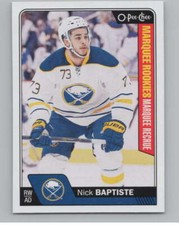 2016-17 O-Pee-Chee #708 Nick Baptiste  RC Rookie Buffalo Sabres V100959