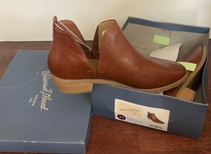 cognac cutout booties