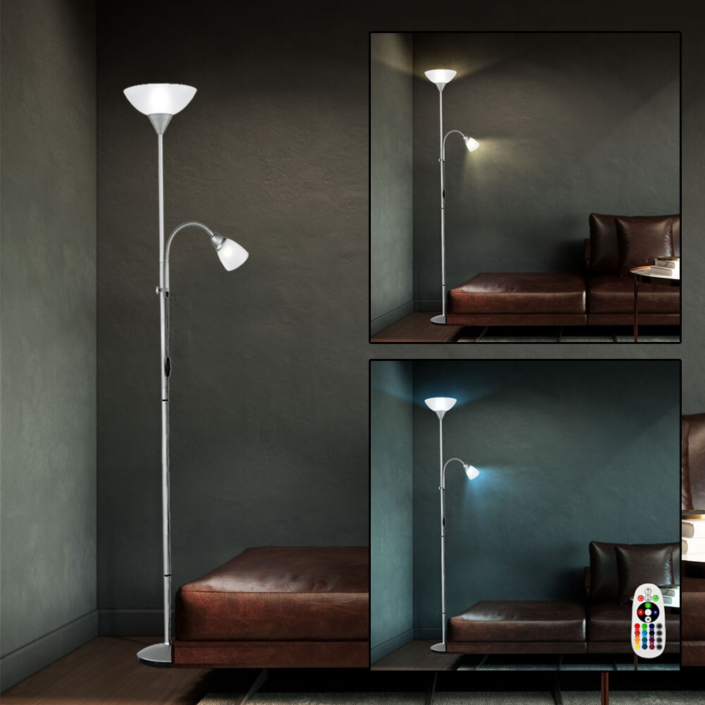 Lampada da terra LED RGB con dimmer e telecomando foto 3