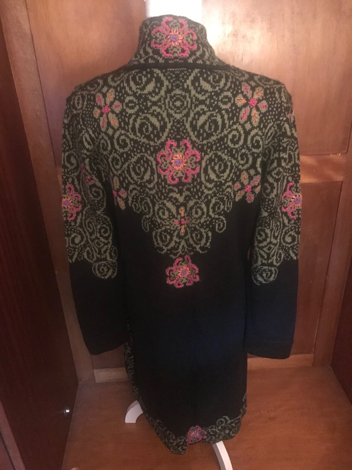 Tabask Alpaca Wool long button down Cardigan Swea… - image 7