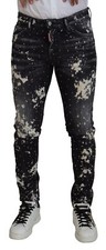 DSQUARED2 Jeans Black Washed White Color Spla...