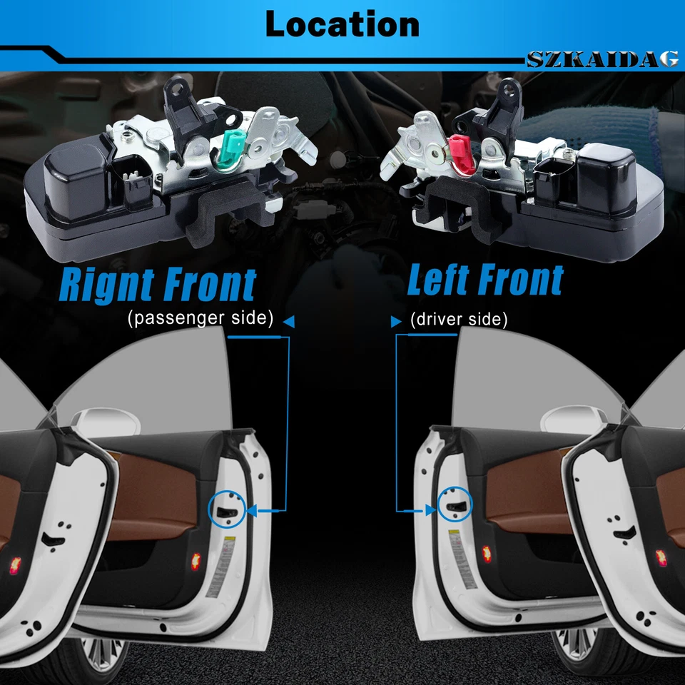 Actuador de cerradura de puerta delantera izquierda y derecha apto para Dodge Ram 1500 2500 3500 2003-2010 Foto 3 de 4