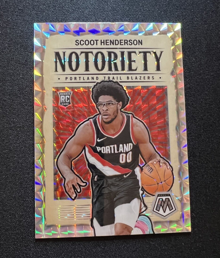2023-24 Panini Mosaic Scoot Henderson Notoriety Silver Mosaic Prizm Rookie #4
