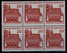 BRD kleine Bauwerke Mi. - Nr. 456 Sechserblock postfrisch