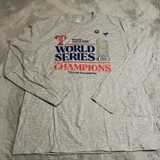 MLB TEXAS RANGERS MENS XL LONG SLEEVE TEE SHIRT NEW! WS CHAMPS 2023 FANATICS