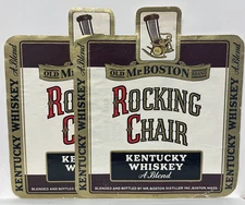 Lot 2 Mr. Boston Distiller Inc Rocking Chair Kentucky Whiskey Label - Boston, MA