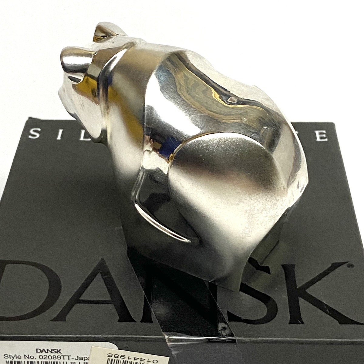 パンダ リアル Dansk Panda Bear Silverplate Animal Figurine Vintage