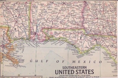 national geographic map-JAN 1958-SOUTH EASTERN UNITED STATES.