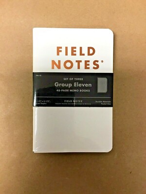Field Notes ''Group Eleven'' Limited Edition SEALED 3-Pack Memo Notebooks - FNC-45