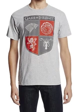 HBO'S Game of Thrones - House Symbols Adult T-Shirt -Licensed American Drama Tee