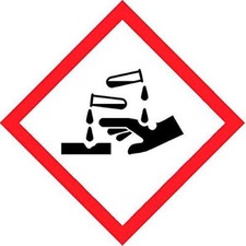 Corrosive coshh symbol Safety sign 