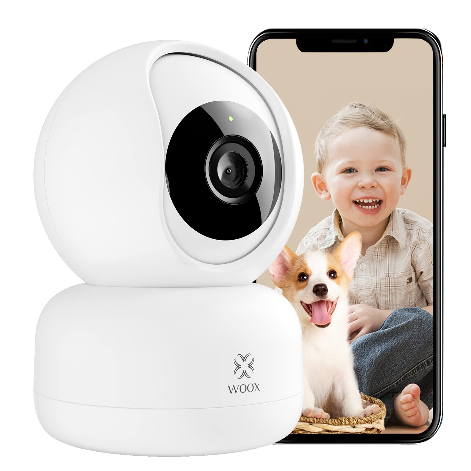 2K Pet Camera, 360° Indoor Wireless WiFi, AI Motion Tracking, Night Vision-image