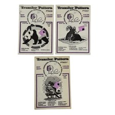 Pretty Punch Hot Iron Transfer Pattern Punch Embroidery Animals Panda Kangaroo