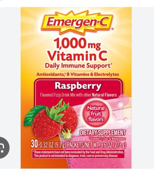 Emergen-C 1000mg Vitamina C. Apoyo inmunológico diario Antioxidantes Vitaminas B Foto 2 de 4