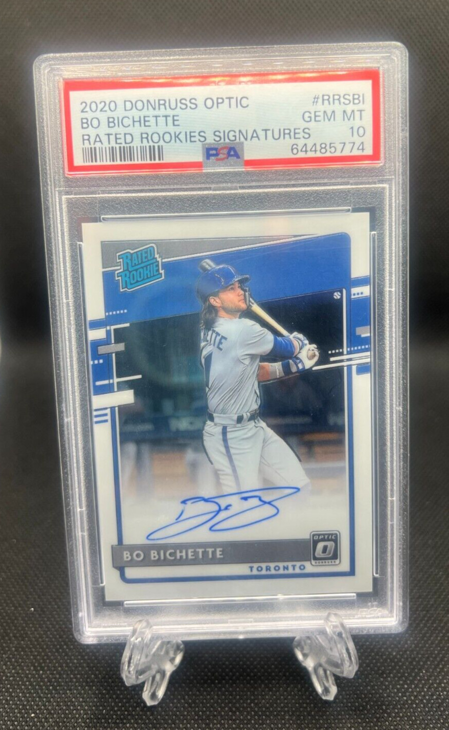 2020 Donruss Optic Bo Bichette Rated Rookie Signatures Auto PSA 10! Toronto RC