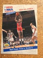 1993-94 Upper Deck Basketball East Finals Playoffs # 190 Bulls 4, Knicks 2