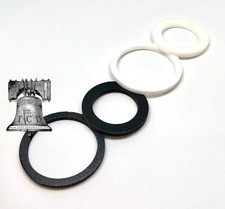 10 Air-tite Coin Holder Black / White Ring ONLY for Model A H I Capsule Inserts