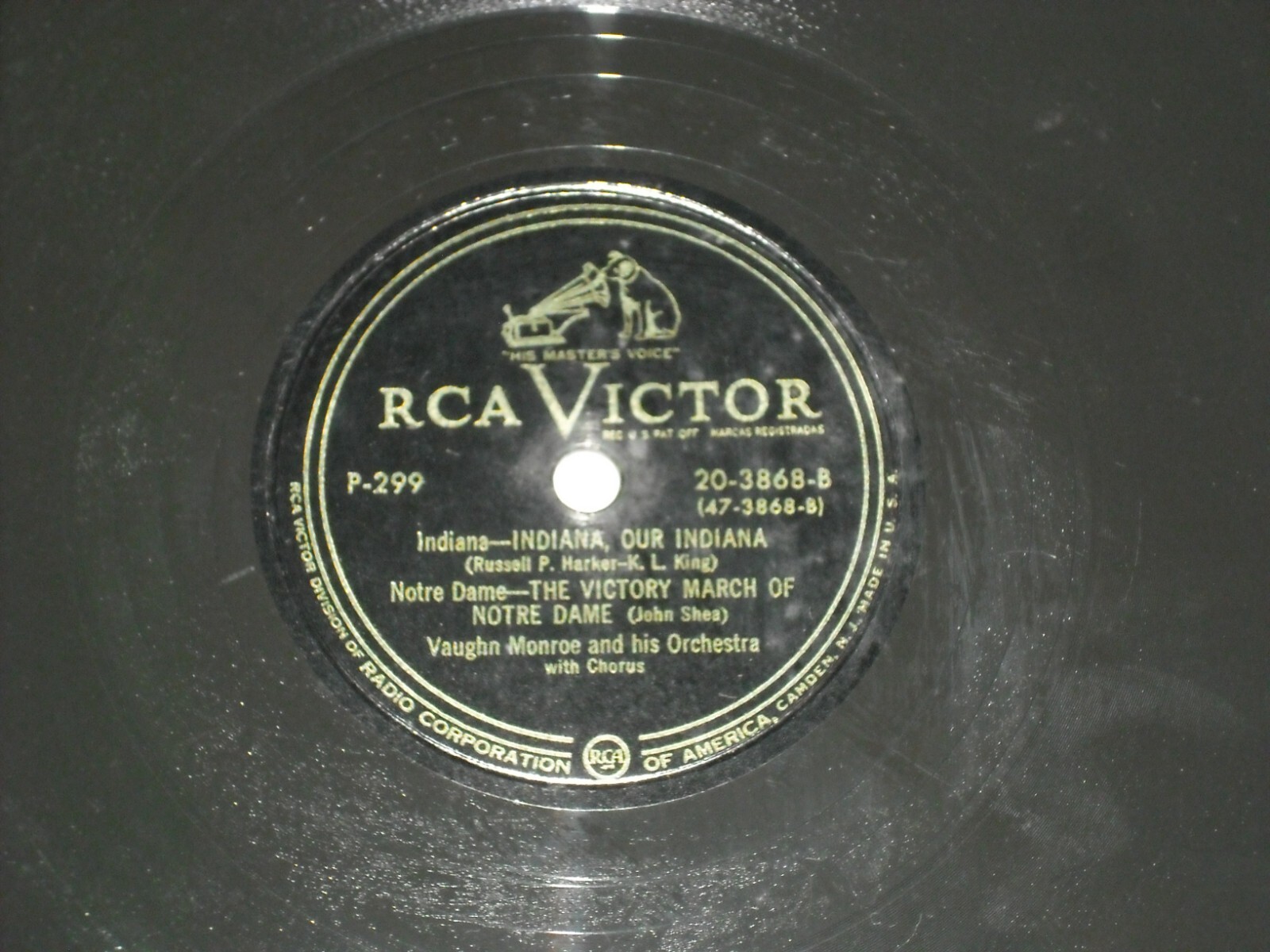 VAUGHN MONROE-On Army Team (1950) RCA VICTOR 10" Shellac Single