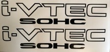 2 Two I-vtec Sohc Black Vinyl Decal Stickers Emblem Free Shipping