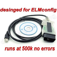 ELMconfig OBD ELM adaptor 500k speed no errors