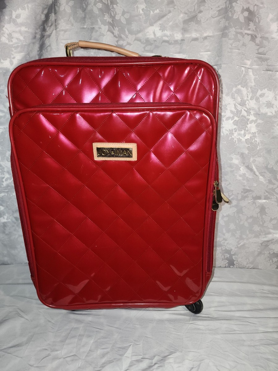 Quilted Luggage Set Joy And Iman Carry On Joy Iman Red Luggage