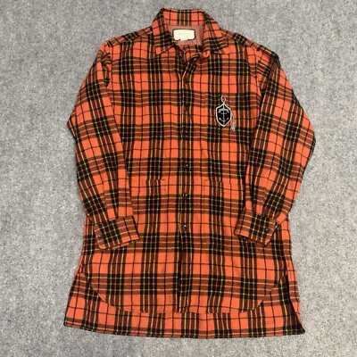 AUTHENTIC Gucci Check Plaid Oversized Wool Anchor Shirt 46 XS
