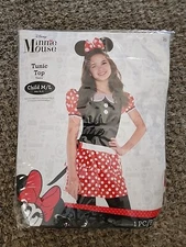 Disney MINNIE MOUSE Tunic Top Costume Child Size M/L Halloween Dress Up