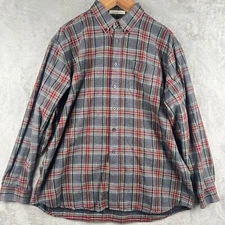 L.L. Bean Traditional Fit Flannel Button Down Shirt Men's XL Plaid Vintage